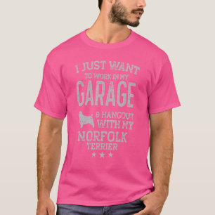Norfolk Terrier Dad Car Garage Hangout Men T-Shirt