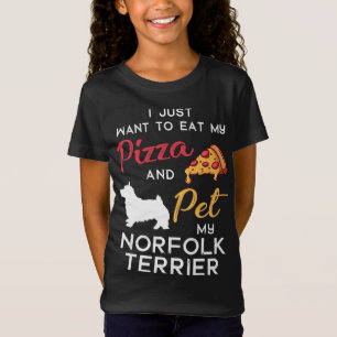 Norfolk Terrier Dog Pizza lover owner Xmas Birthda T-Shirt