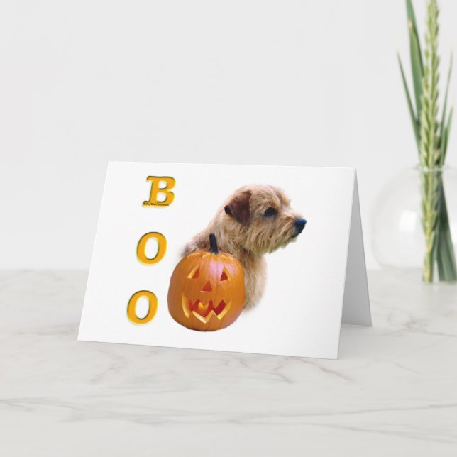 Norfolk Terrier Halloween Boo Card (Front)
