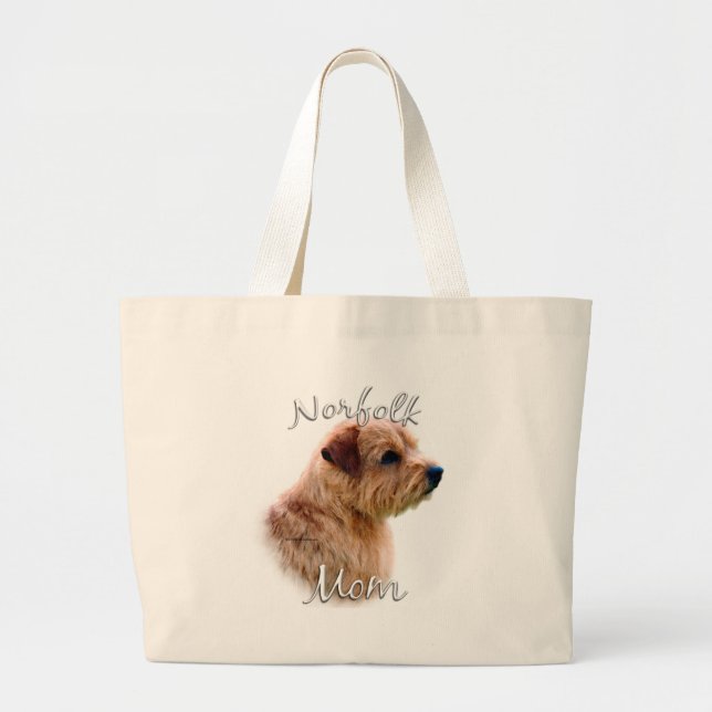Norfolk Terrier Mum 2 Large Tote Bag (Front)