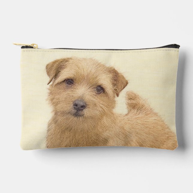 Norfolk Terrier Painting Cute Original Pet Dog Art Accessory Pouch (Front)