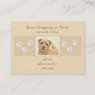 Norfolk Terrier Painting - Original Dog Art Business Card