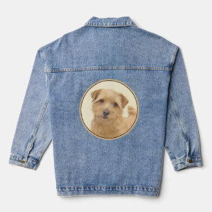 Norfolk Terrier Painting - Original Dog Art Denim Jacket