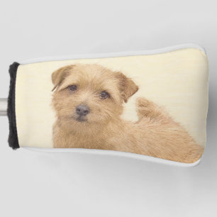 Norfolk Terrier Painting - Original Dog Art Golf Head Cover