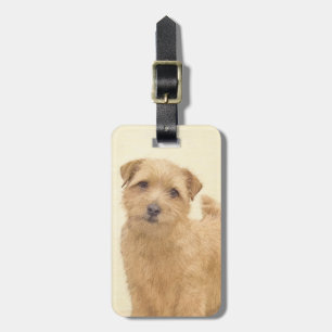 Norfolk Terrier Painting - Original Dog Art Luggage Tag