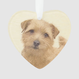 Norfolk Terrier Painting - Original Dog Art Ornament