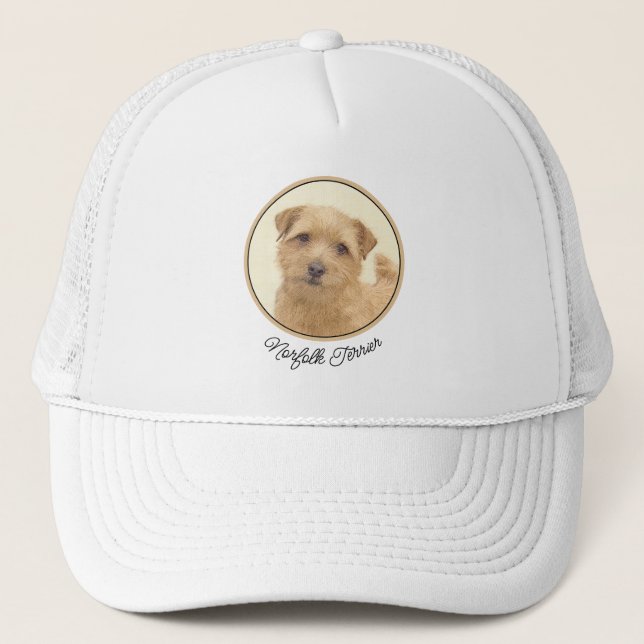 Norfolk Terrier Painting - Original Dog Art Trucker Hat (Front)