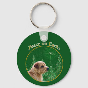 Norfolk Terrier Peace Key Ring