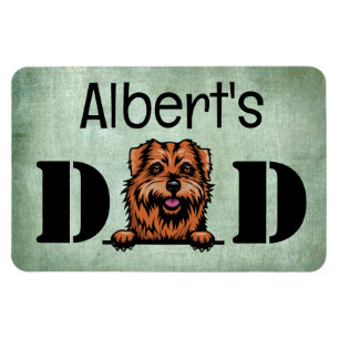 Norfolk Terrier Peeking Personalised Dad Magnet