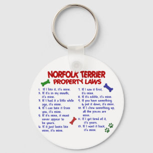 NORFOLK TERRIER Property Laws 2 Key Ring