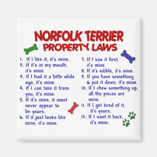 NORFOLK TERRIER Property Laws 2 Magnet