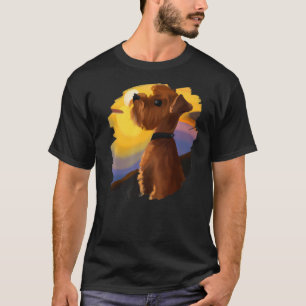 Norfolk Terrier Scottish Dog Sunset Vintage Retro T-Shirt