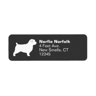 Norfolk Terrier Silhouette Dog Return Address