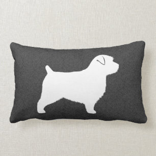 Norfolk Terrier Silhouette Lumbar Cushion