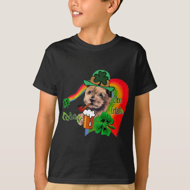 Norfolk Terrier St Patricks T-Shirt (Front)
