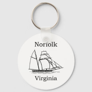 Norfolk Virginia Tall Ships Logo Key Ring