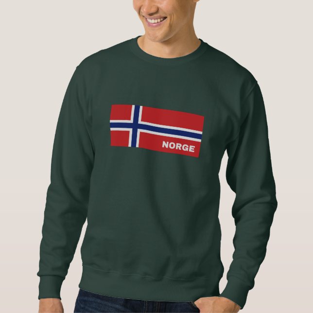 Norge in Norwegian Flag Sweatshirt (Front)