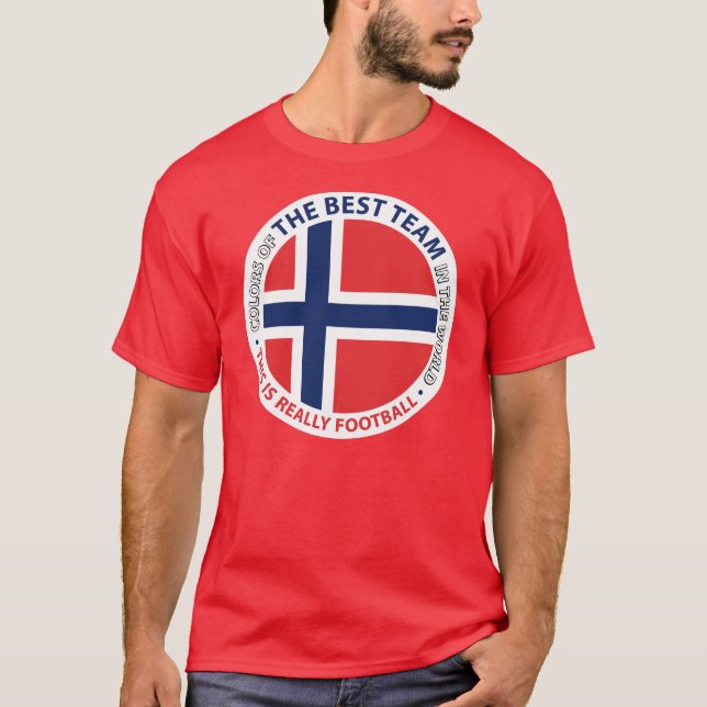 Norge Norway Art Shield T-Shirt (Front)