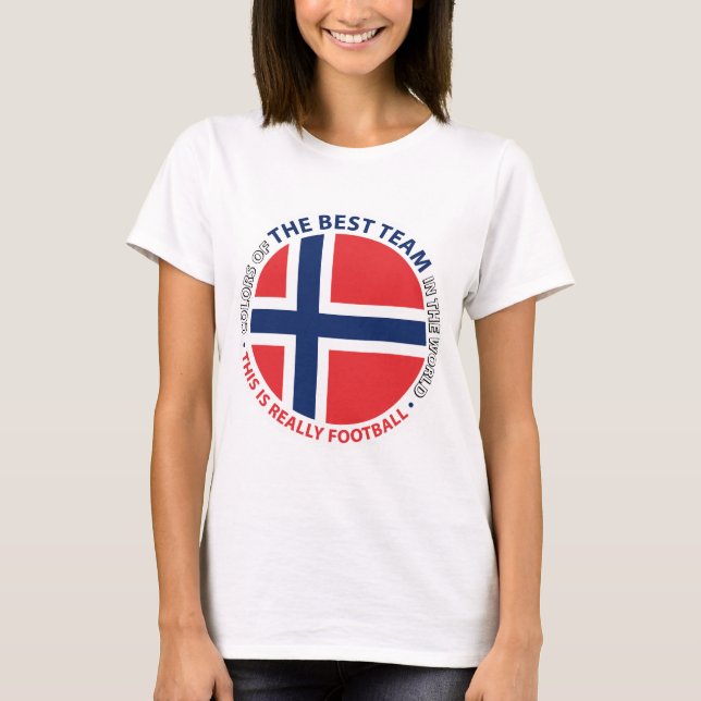 Norge Norway Art Shield T-Shirt (Front)