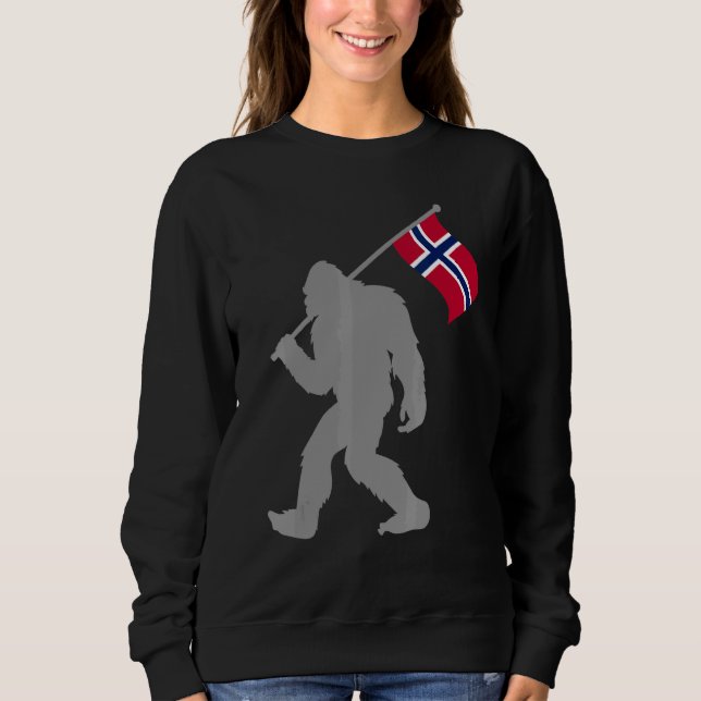 Norge Or Norwegian Flag On Norway Flag Sweatshirt (Front)