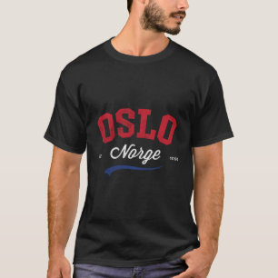 Norge Oslo Vintage Athletic Norwegian Norsk Retro T-Shirt