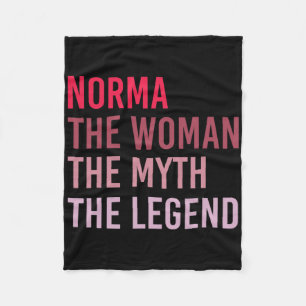 Norma The Woman Myth Legend Personalised Name Birt Fleece Blanket