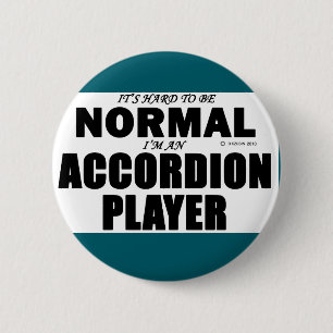Normal Accordion Player 6 Cm Round Badge