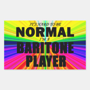 Normal Baritone Player Rectangular Sticker