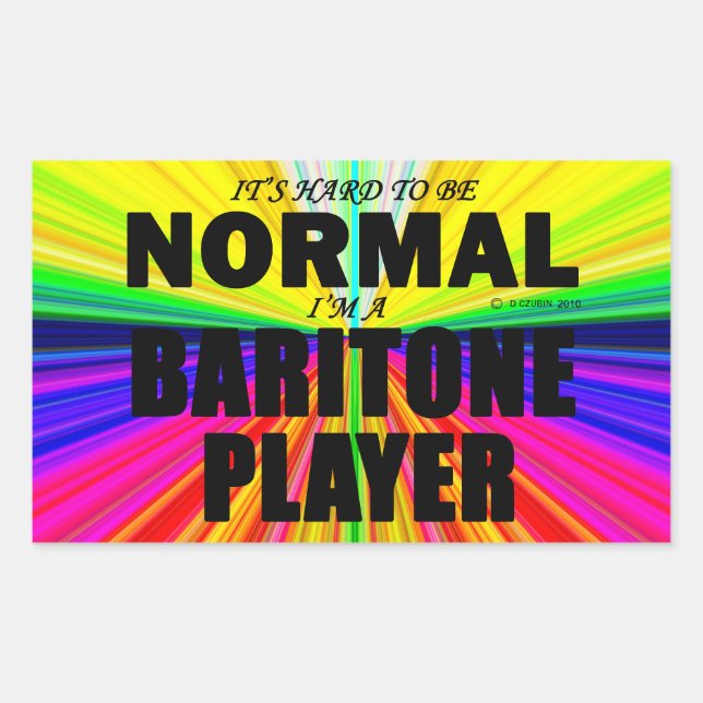 Normal Baritone Player Rectangular Sticker (Front)
