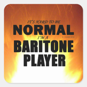 Normal Baritone Player Square Sticker