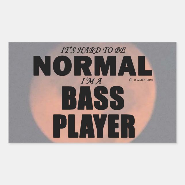 Normal Bass Player Rectangular Sticker (Front)