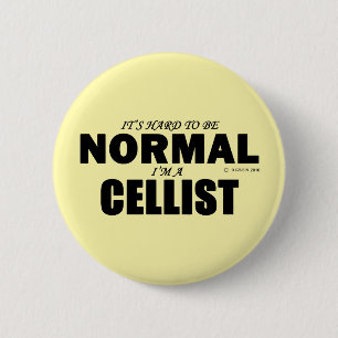 Normal Cellist 6 Cm Round Badge