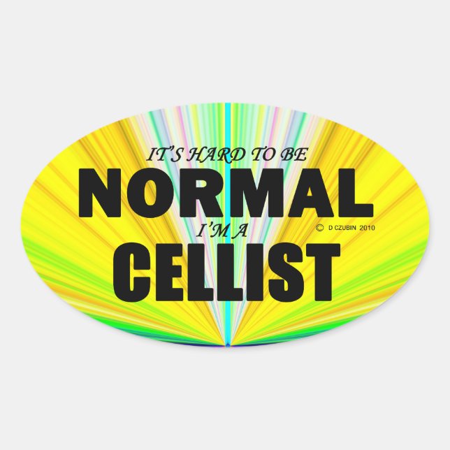Normal Cellist Oval Sticker (Front)