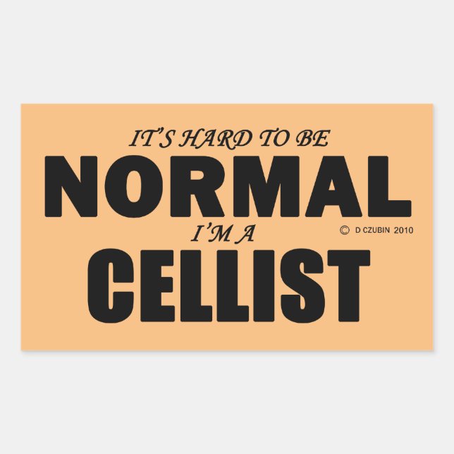 Normal Cellist Rectangular Sticker (Front)