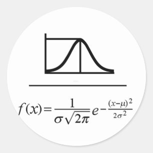 Normal Distribution Classic Round Sticker