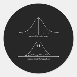 Normal Distribution Funny Ghost  Halloween Costume Classic Round Sticker