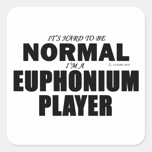 Normal Euphonium Player Square Sticker (Front)