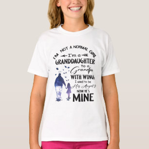 Normal Girl Granddaughter Grandpa With Wings Angel T-Shirt