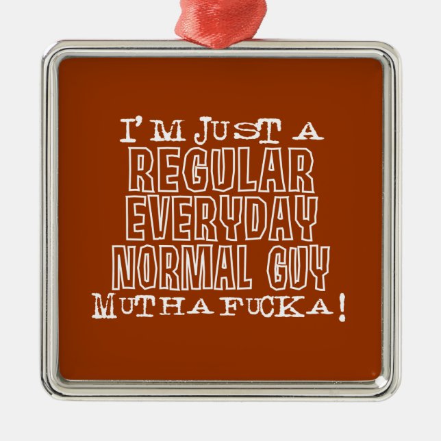 Normal Guy Metal Tree Decoration (Front)
