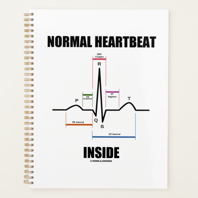 Normal Heartbeat Inside ECG EKG Electrocardiogram Planner (Front)