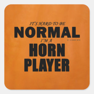 Normal Horn Player Square Sticker