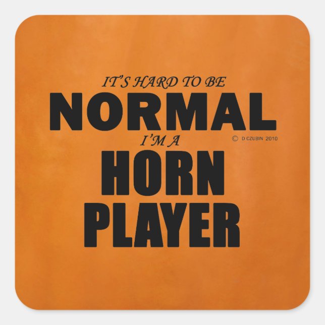 Normal Horn Player Square Sticker (Front)