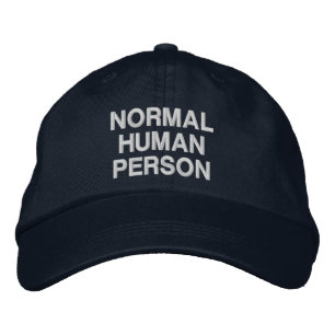 Normal Human Person Embroidered Hat