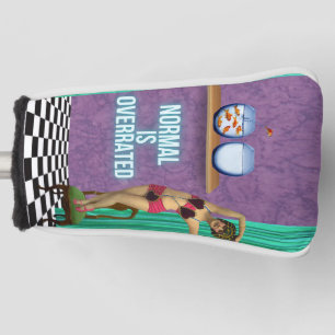 Normal is Overrated Funky & Fun Altered Art Golf Head Cover