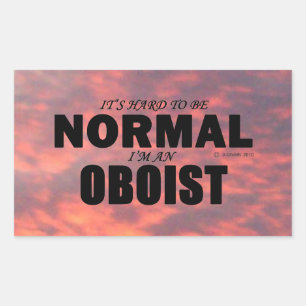 Normal Oboist Rectangular Sticker