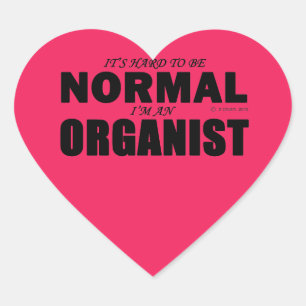 Normal Organist Heart Sticker