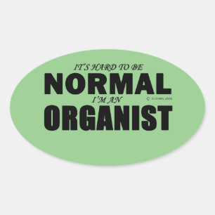 Normal Organist Oval Sticker