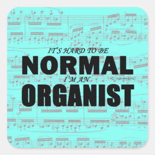 Normal Organist Square Sticker
