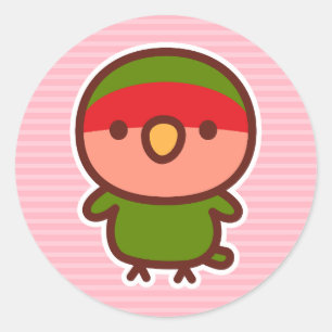 Normal Peach-faced lovebird Classic Round Sticker