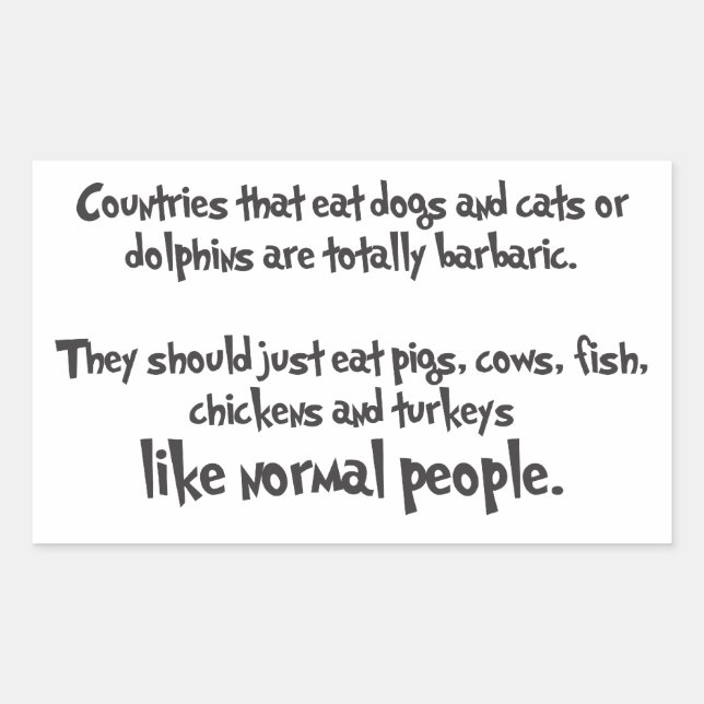 "Normal People" Rectangular Sticker (Front)